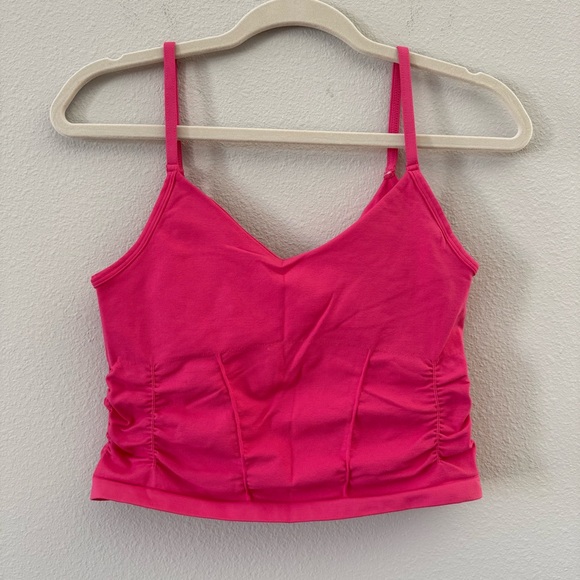 Free People Movement Pink Ruched Good Karma Tank M/L - Picture 4 of 9